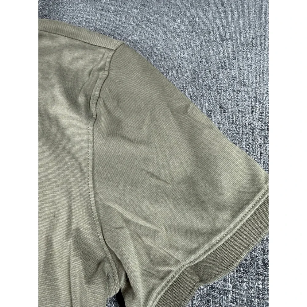 Banana Republic Luxe Touch Performance Polo Mens Large Olive Green Short Sleeve